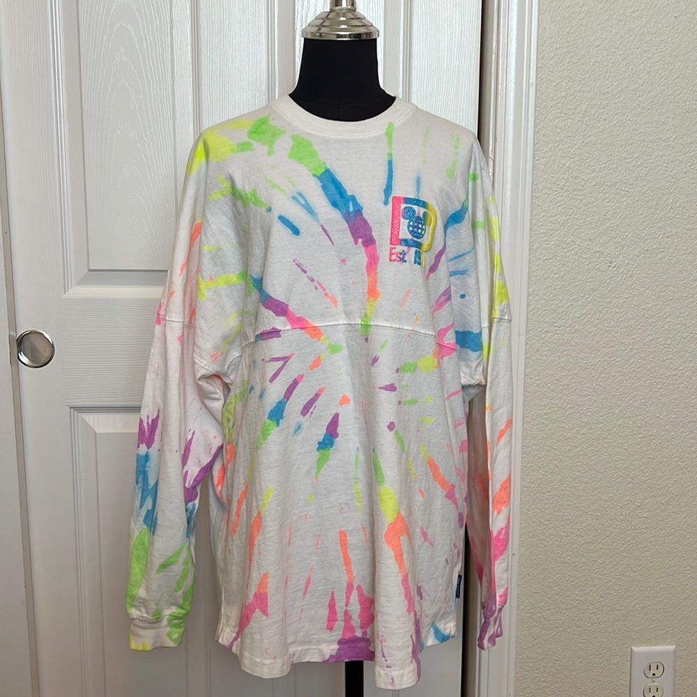 Disneyland tie dye neon spirit jersey size Medium